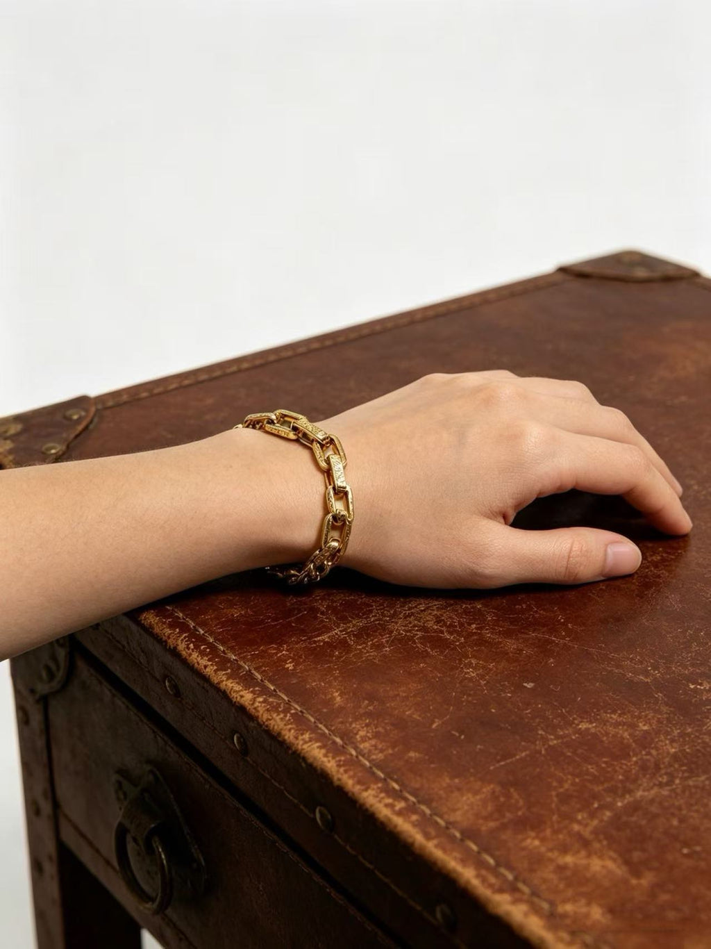 Two-Tone Mixed-Link Chain Bracelet
