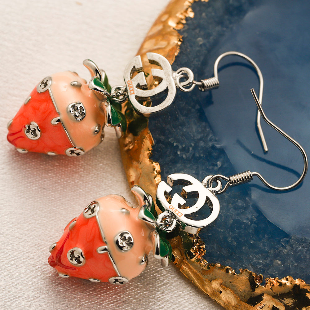 304 Stainless Steel Strawberry Earrings, Bracelet & Necklace Collection