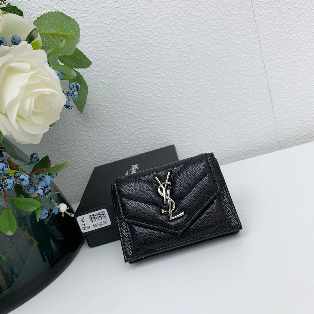 Portefeuille compact effet croco 026