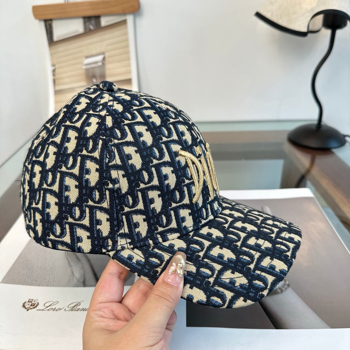 Monogram Lettering Baseball Cap