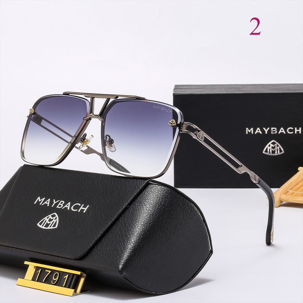 Gafas de sol geométricas estilo aviador con patillas metálicas troqueladas
