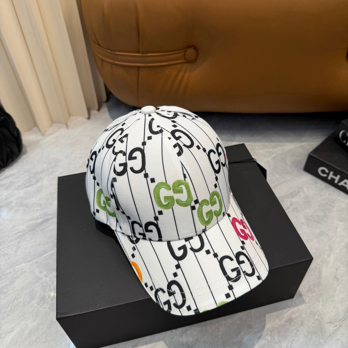 Colorful Outline Monogram Baseball Cap