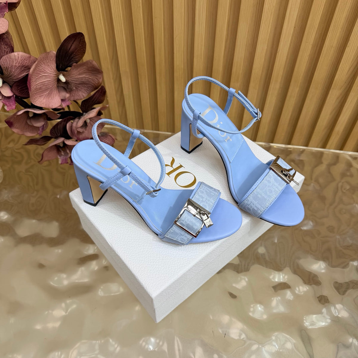 Ankle-Strap Block Heel Sandals
