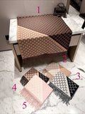 Cachecol Monograma Colorblock Diagonal