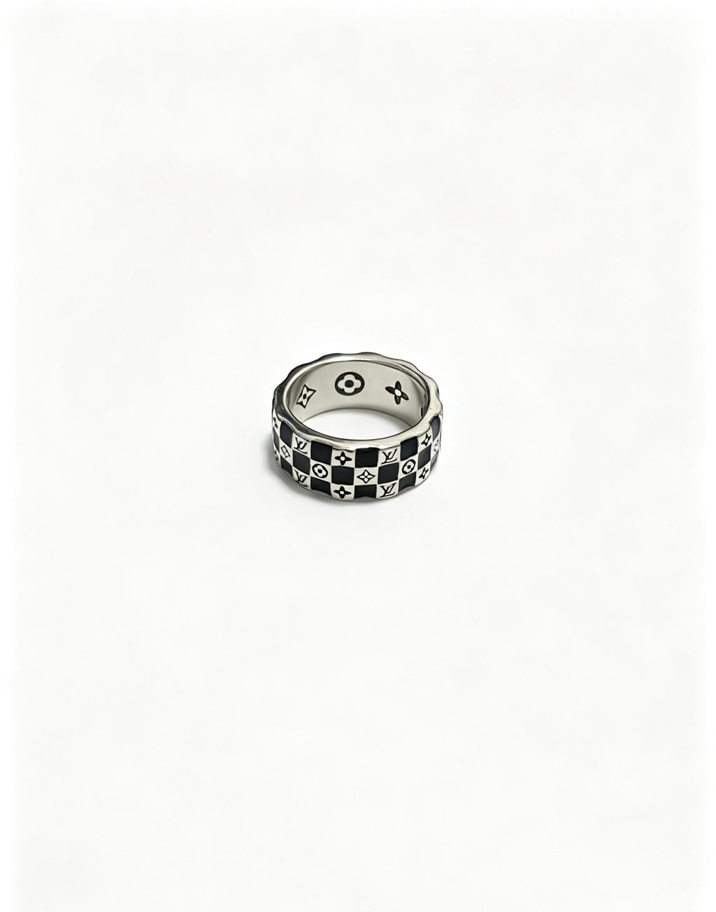 Checkerboard Band Ring - Sizes 6–11