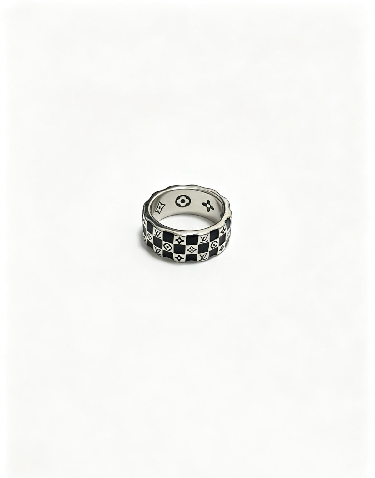 Checkerboard Band Ring - Sizes 6–11