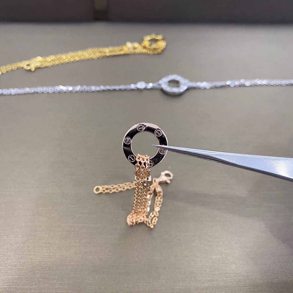 Bracelet chaîne à maillons ovales avec maillon central