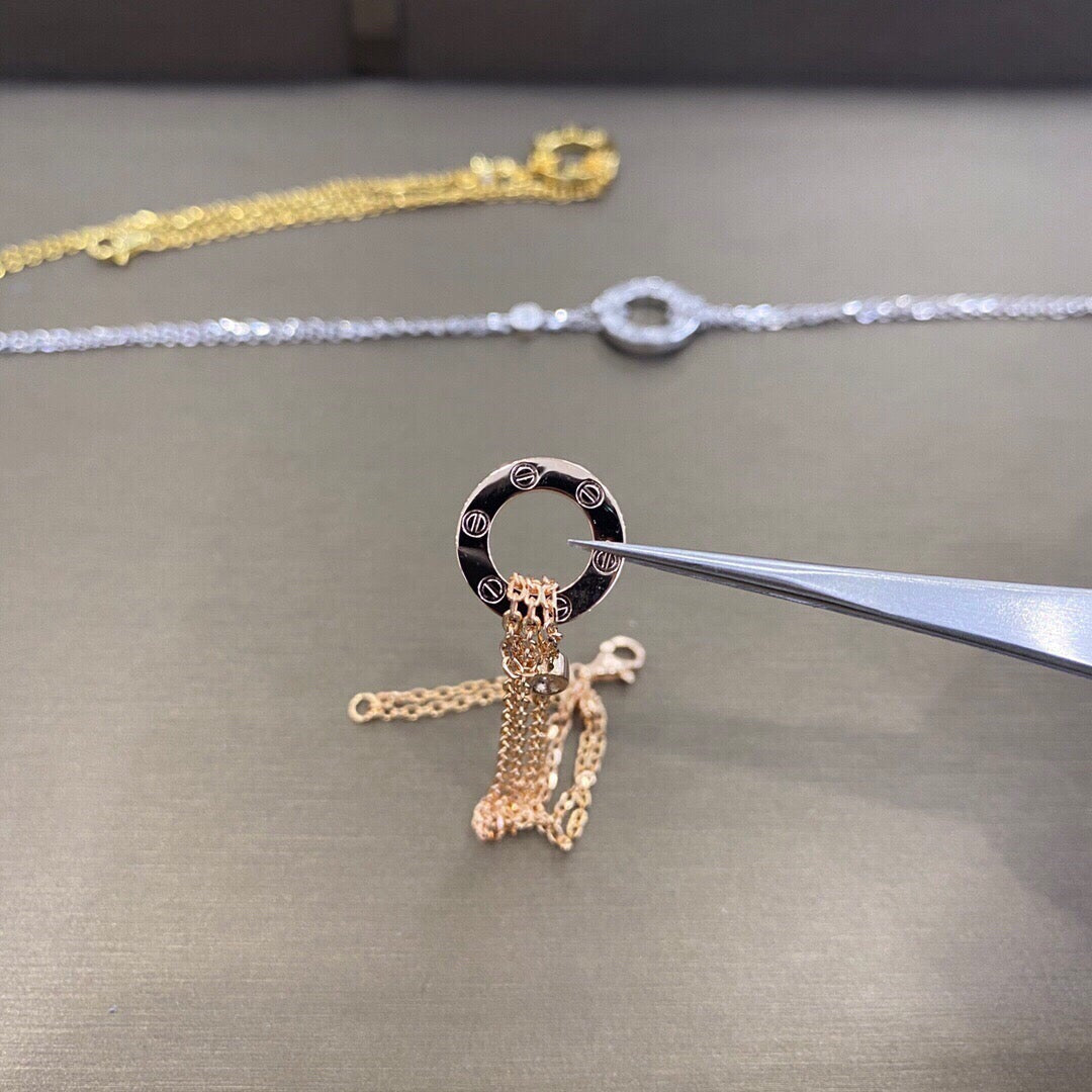 Bracelet chaîne à maillons ovales avec maillon central