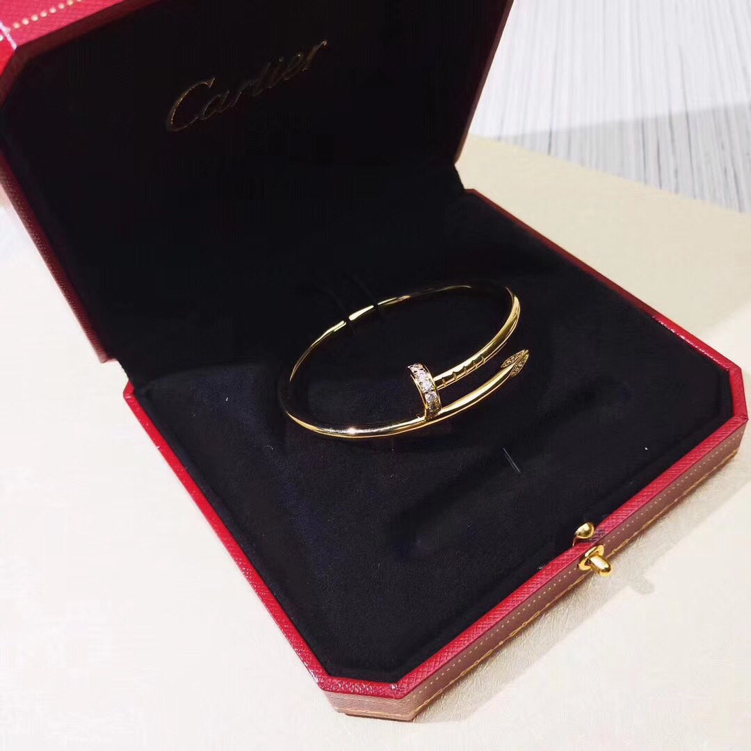 Polished Nail Bangle Bracelet