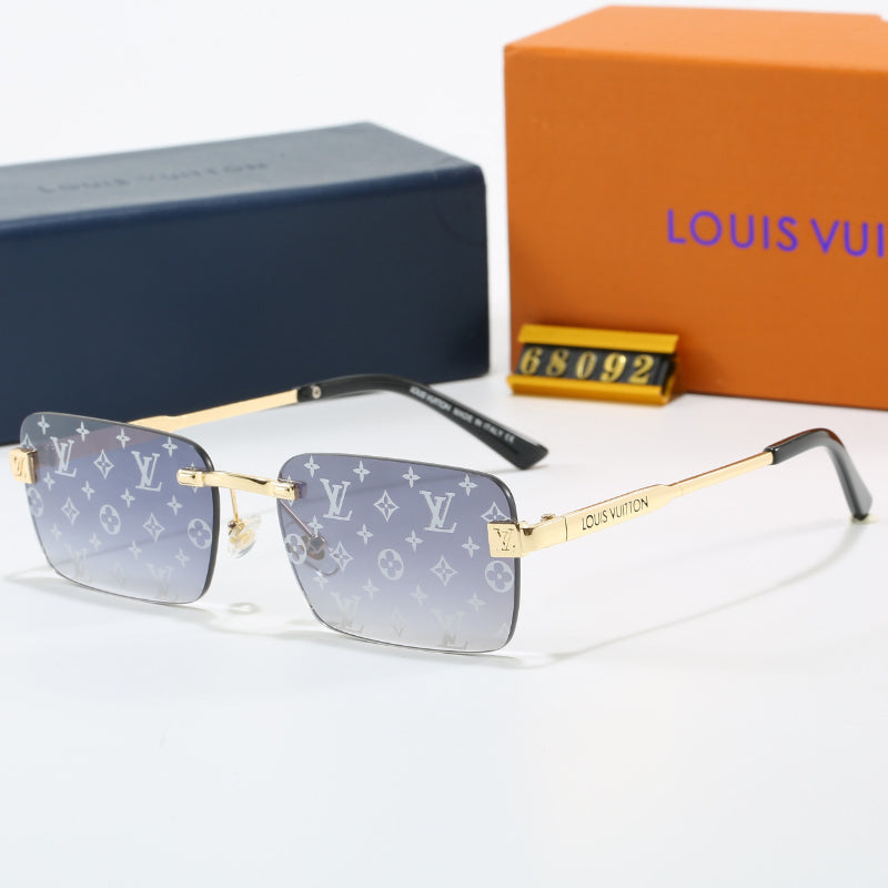 Gafas de sol cuadradas sin montura con lentes de monograma