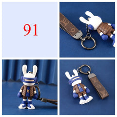 Round Letter Emblem Keychain - Style Options