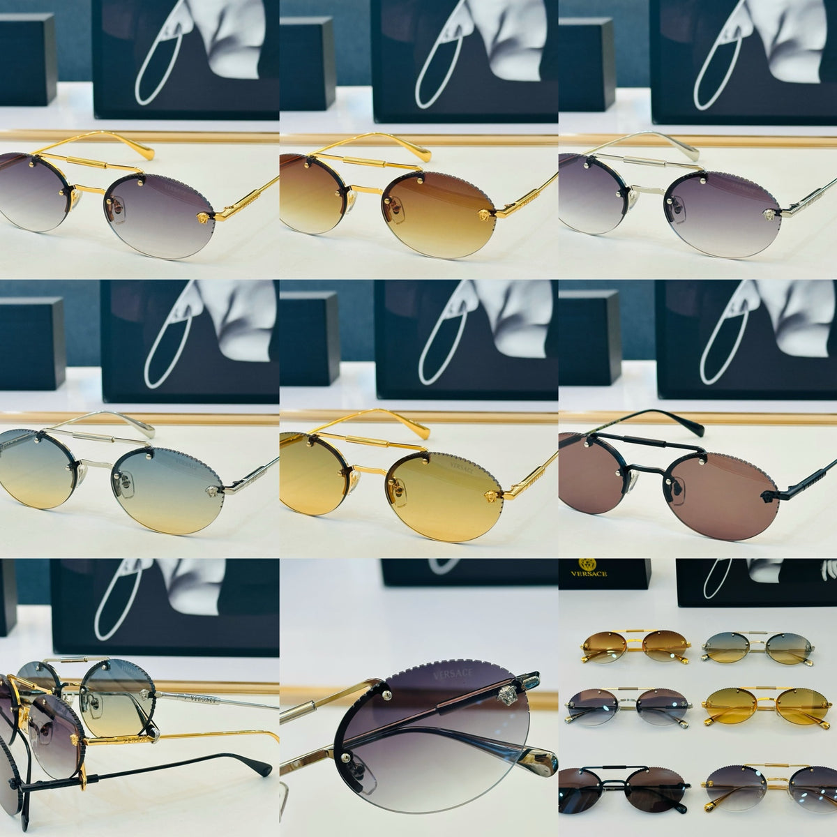 Round double-bridge sunglasses - view 9