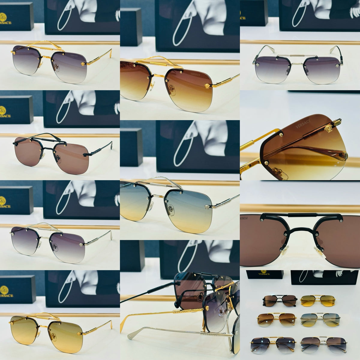 Square double-bridge sunglasses - view 9