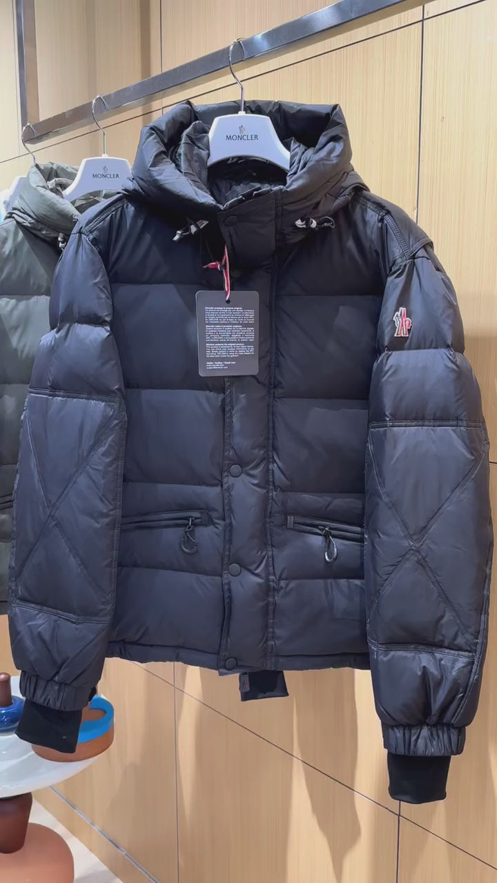 Hooded Quilted Puffer Jacket with Zip Pockets