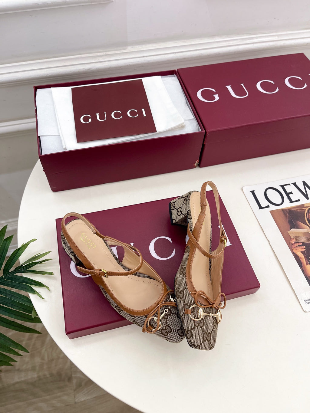 Canvas Slingback Block-Heel Pumps — product photo 10