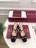 Canvas Slingback Block-Heel Pumps — product photo 2