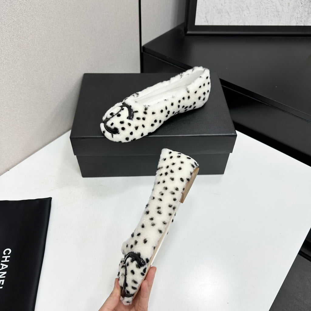 Spotted Ballet Flats with Embellished Toe Detail — product photo 1