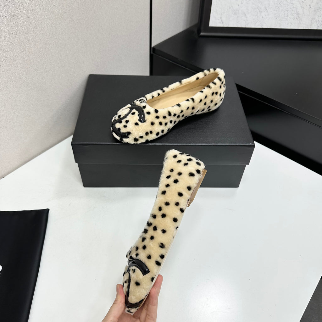 Spotted Ballet Flats with Embellished Toe Detail — product photo 10