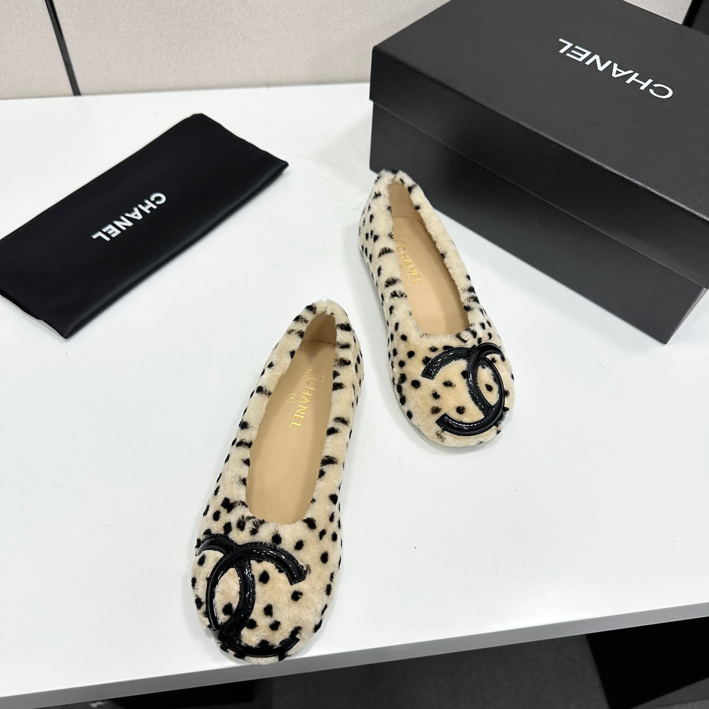Spotted Ballet Flats with Embellished Toe Detail — product photo 12