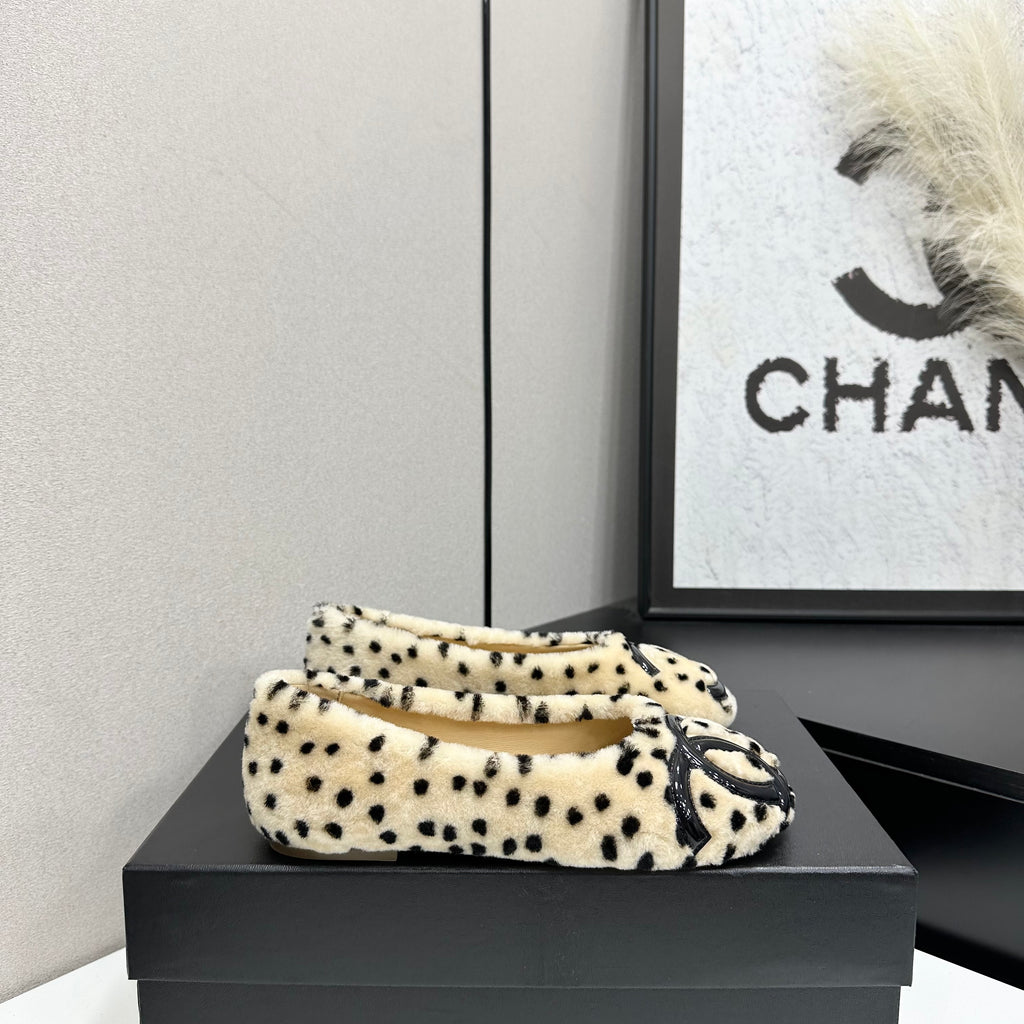 Spotted Ballet Flats with Embellished Toe Detail — product photo 13