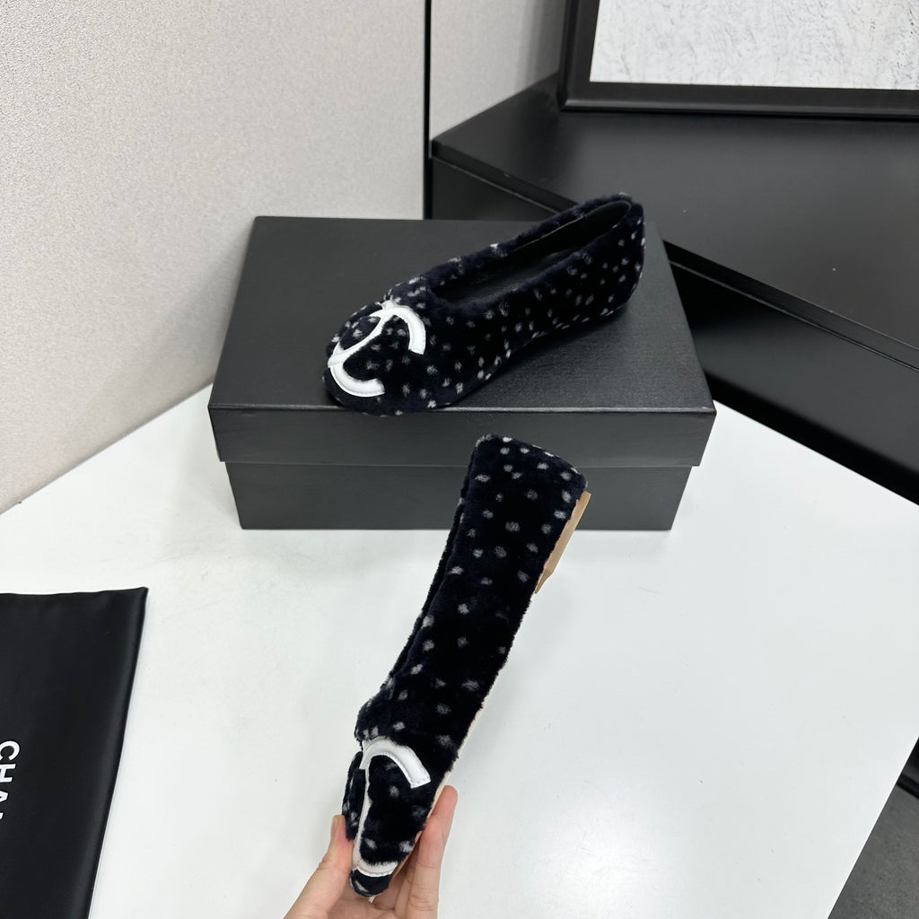Spotted Ballet Flats with Embellished Toe Detail — product photo 4