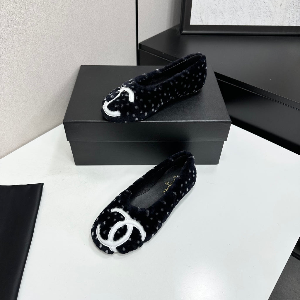 Spotted Ballet Flats with Embellished Toe Detail — product photo 5