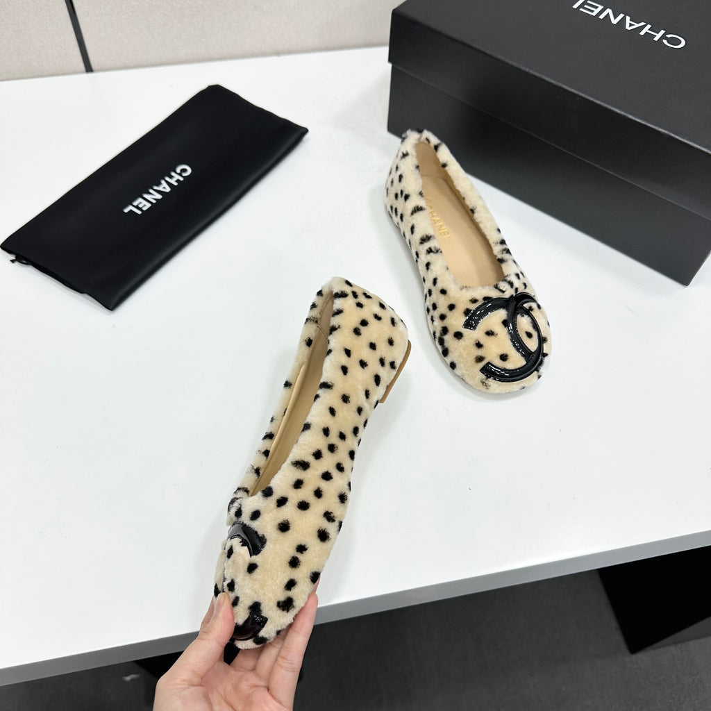 Spotted Ballet Flats with Embellished Toe Detail — product photo 8
