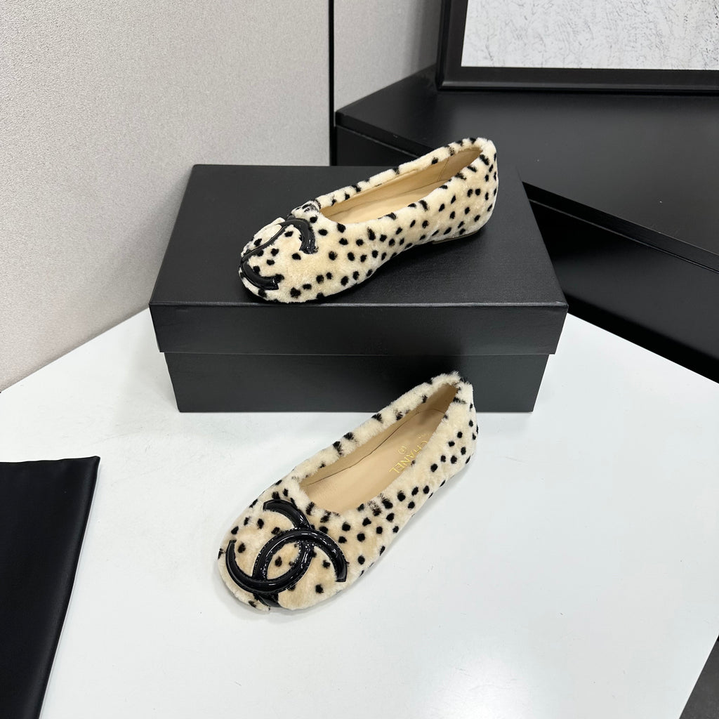 Spotted Ballet Flats with Embellished Toe Detail — product photo 9