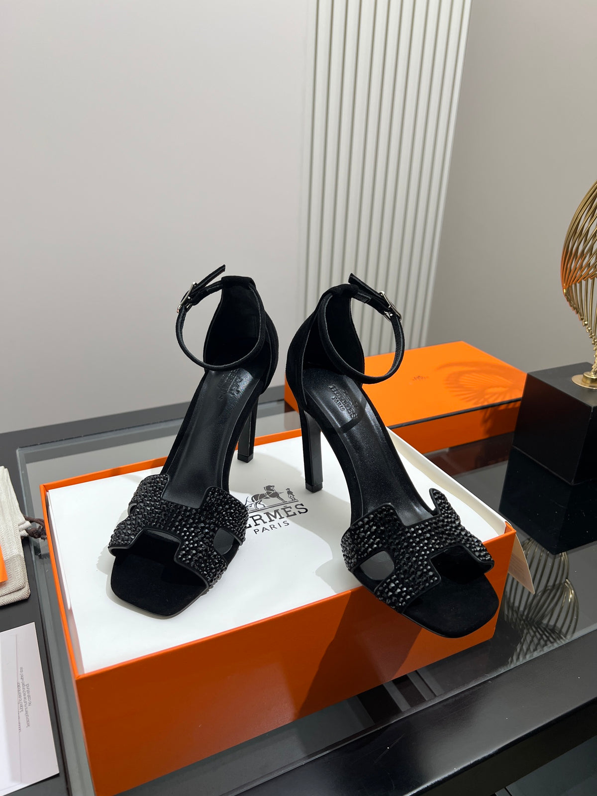 Cutout Ankle-Strap Block-Heel Sandals — product photo 12