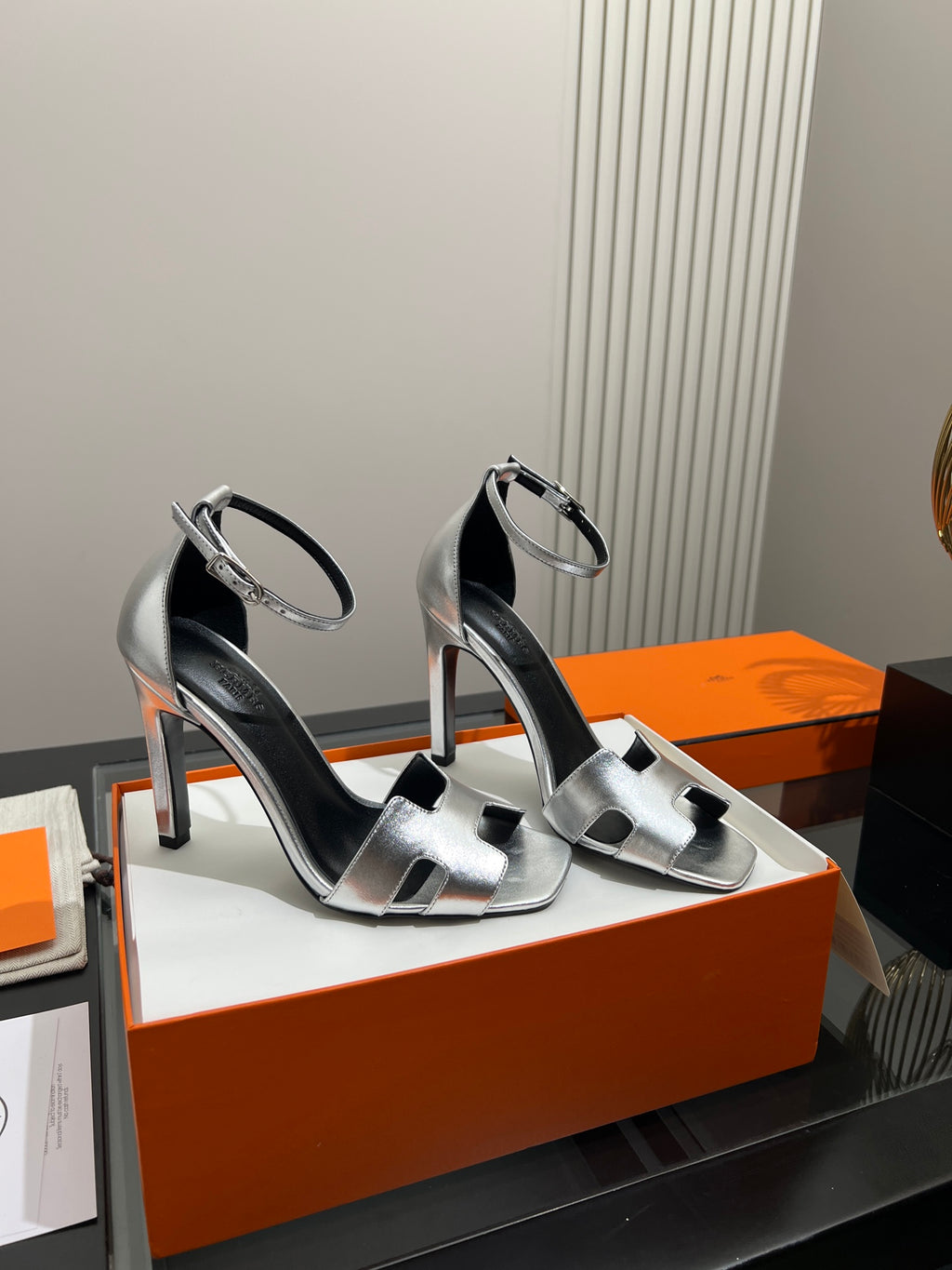 Cutout Ankle-Strap Block-Heel Sandals — product photo 3