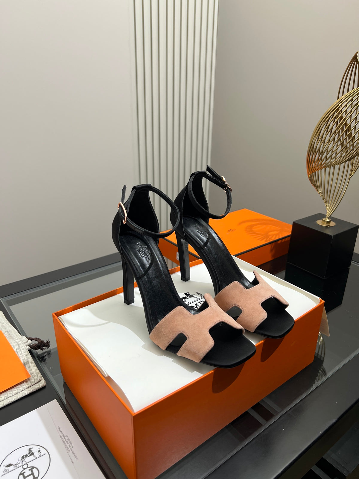 Cutout Ankle-Strap Block-Heel Sandals — product photo 5