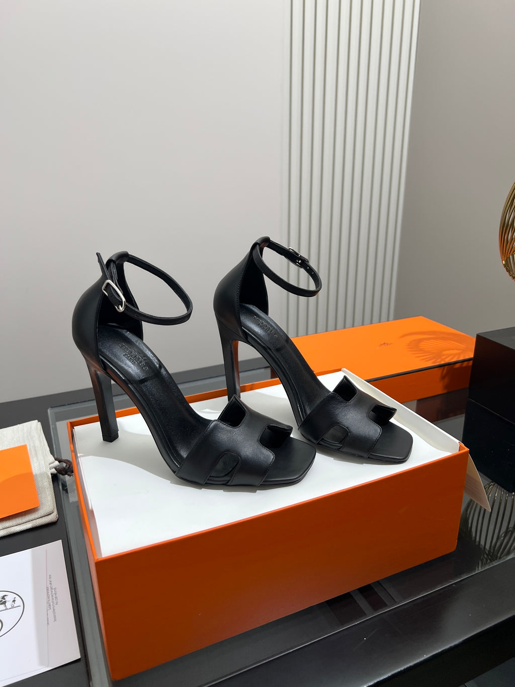 Cutout Ankle-Strap Block-Heel Sandals — product photo 9