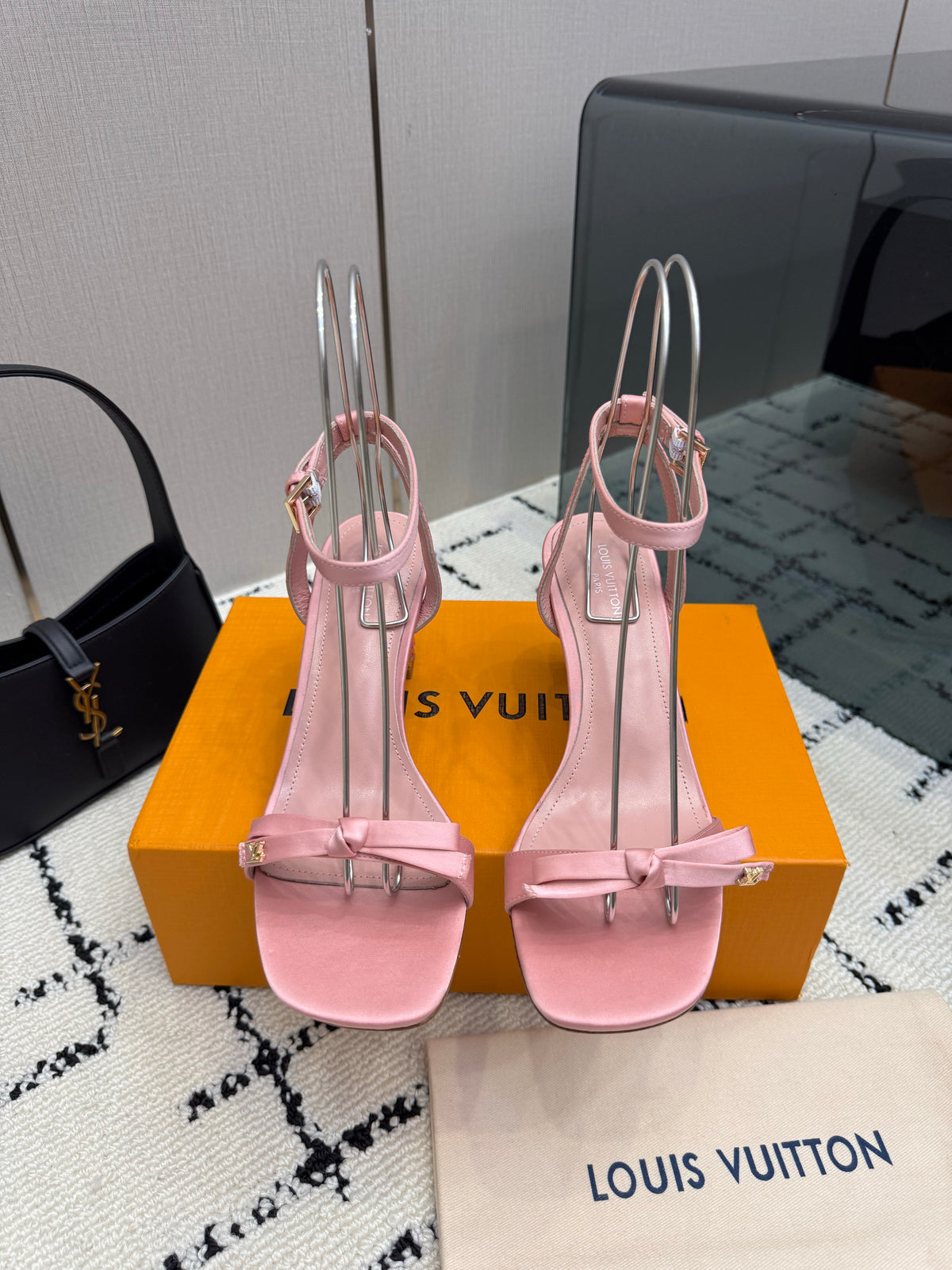 Bow-Detail Ankle-Strap Stiletto Sandals — product photo 12