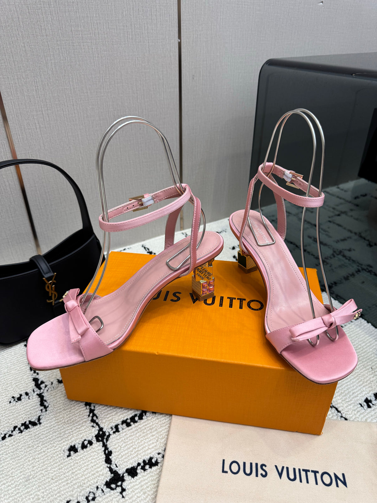 Bow-Detail Ankle-Strap Stiletto Sandals — product photo 13