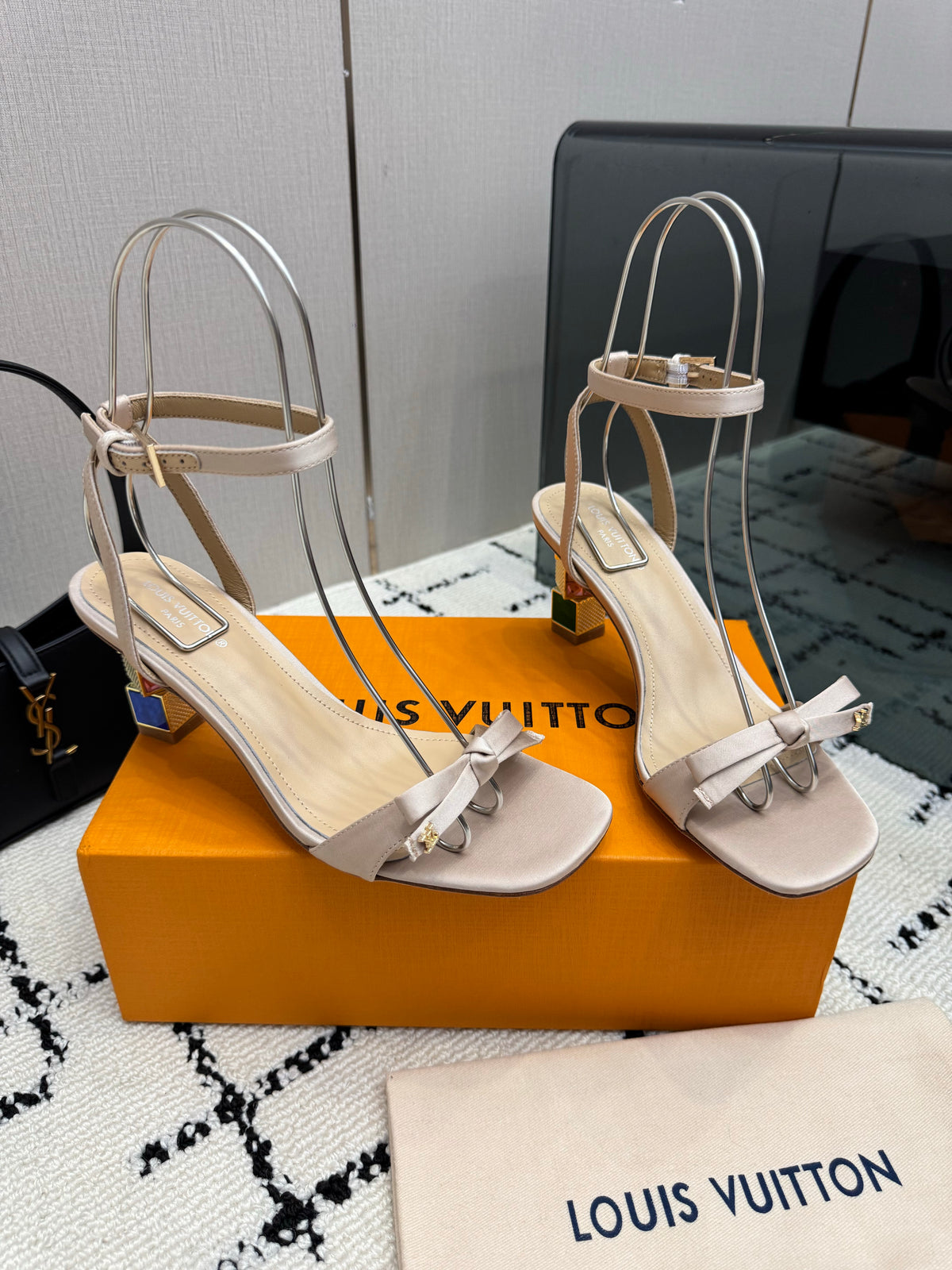 Bow-Detail Ankle-Strap Stiletto Sandals — product photo 15