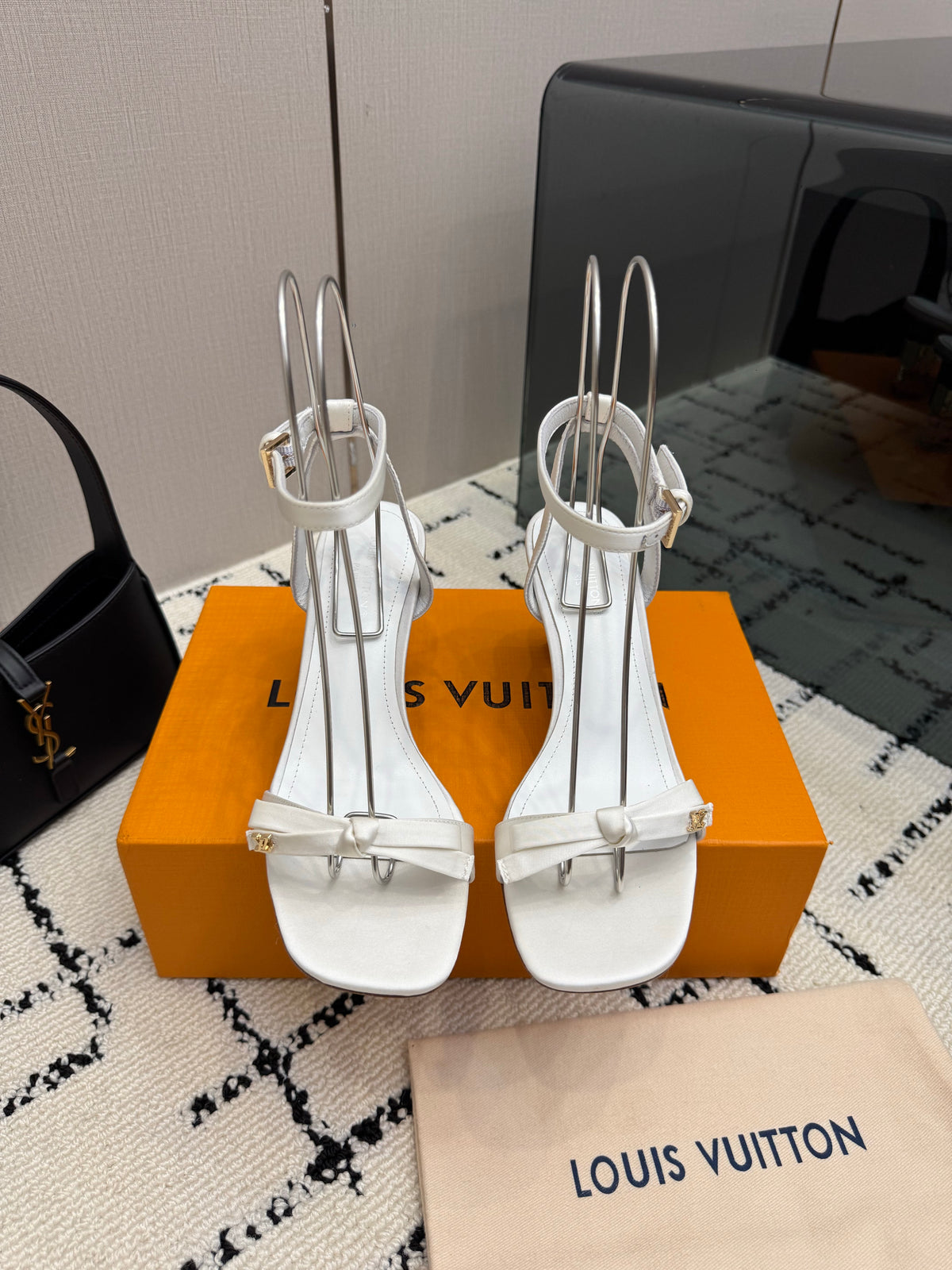 Bow-Detail Ankle-Strap Stiletto Sandals — product photo 18