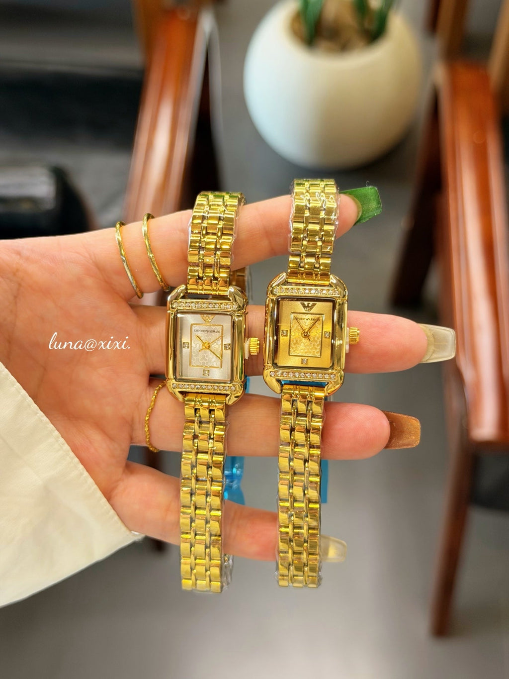 Vintage Rectangular Dial Bracelet Watch