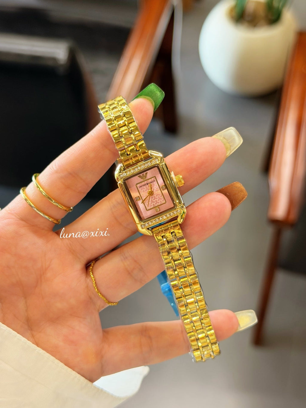 Vintage Rectangular Dial Bracelet Watch