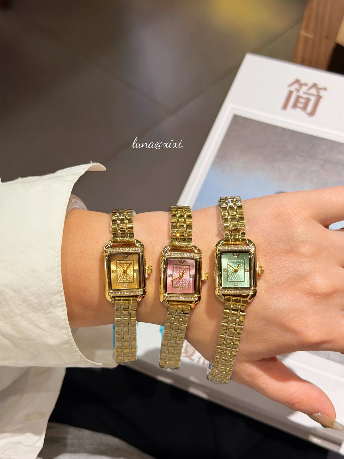 Vintage Rectangular Dial Bracelet Watch