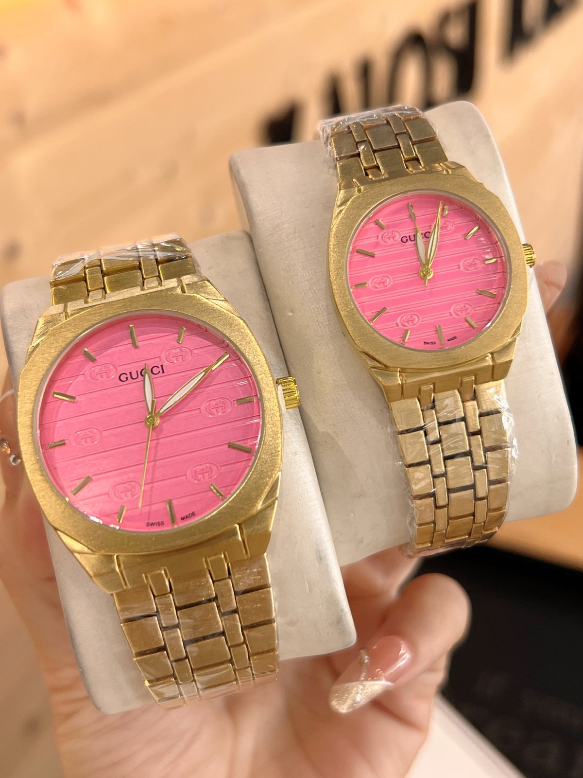 Gold-Tone Round Dial Quartz Bracelet Watch