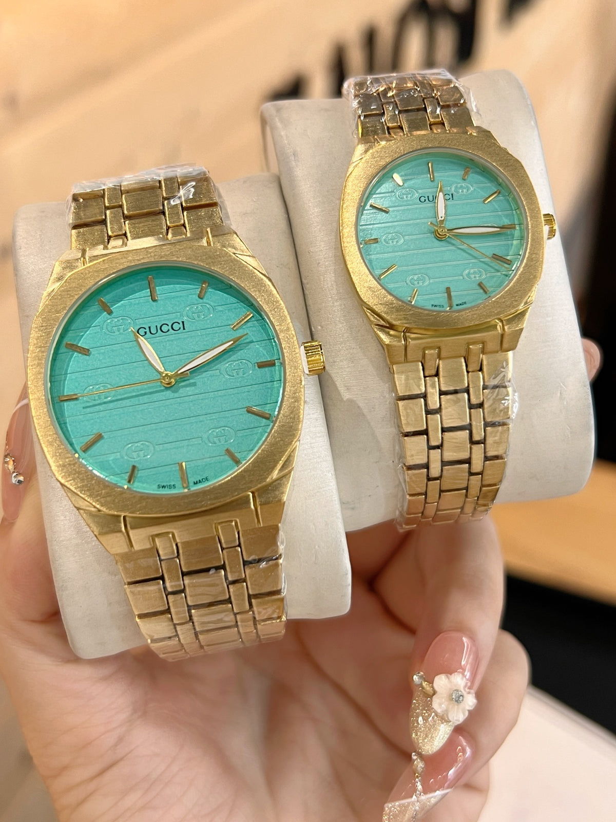 Gold-Tone Round Dial Quartz Bracelet Watch