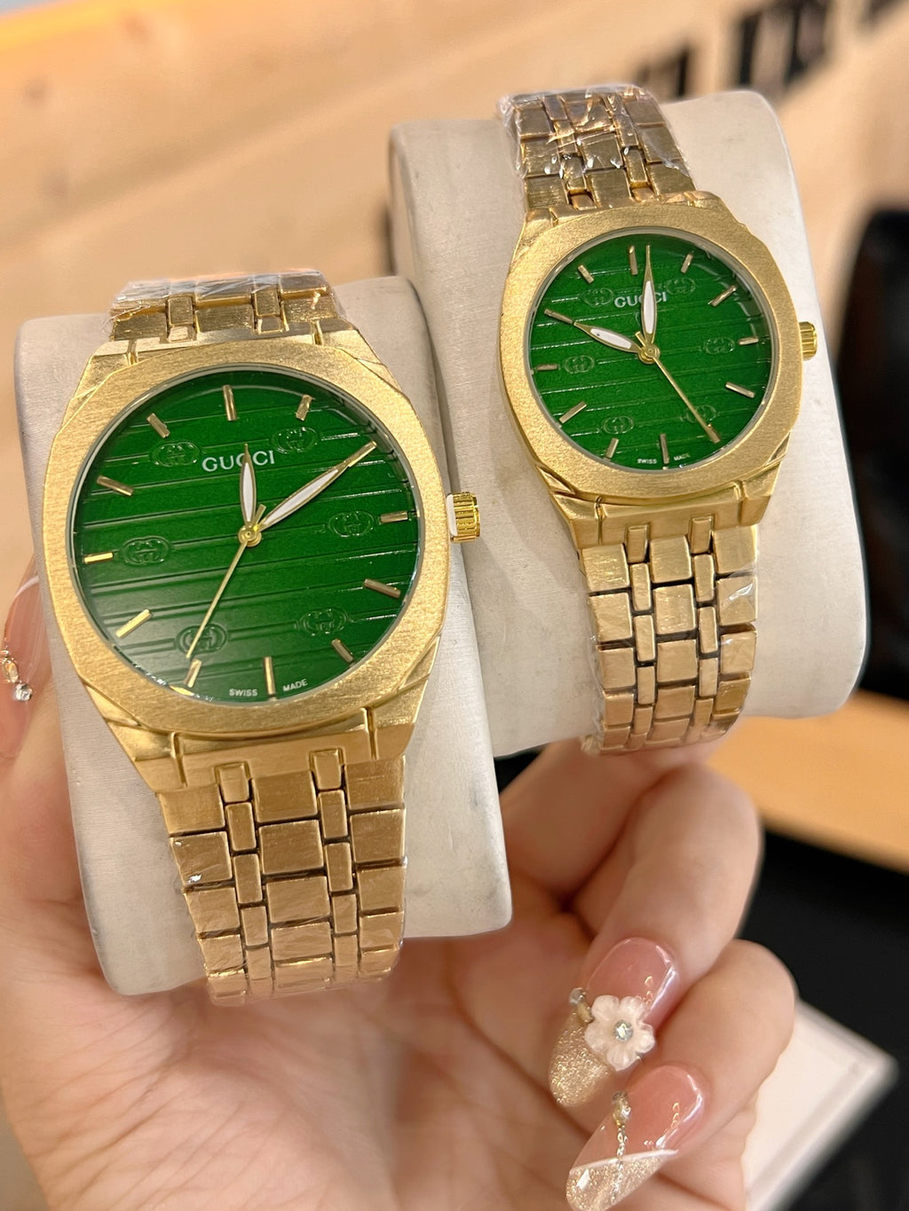 Gold-Tone Round Dial Quartz Bracelet Watch