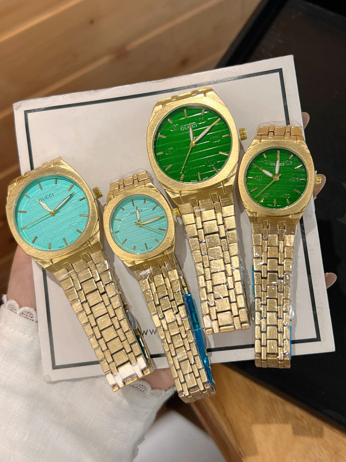 Gold-Tone Round Dial Quartz Bracelet Watch