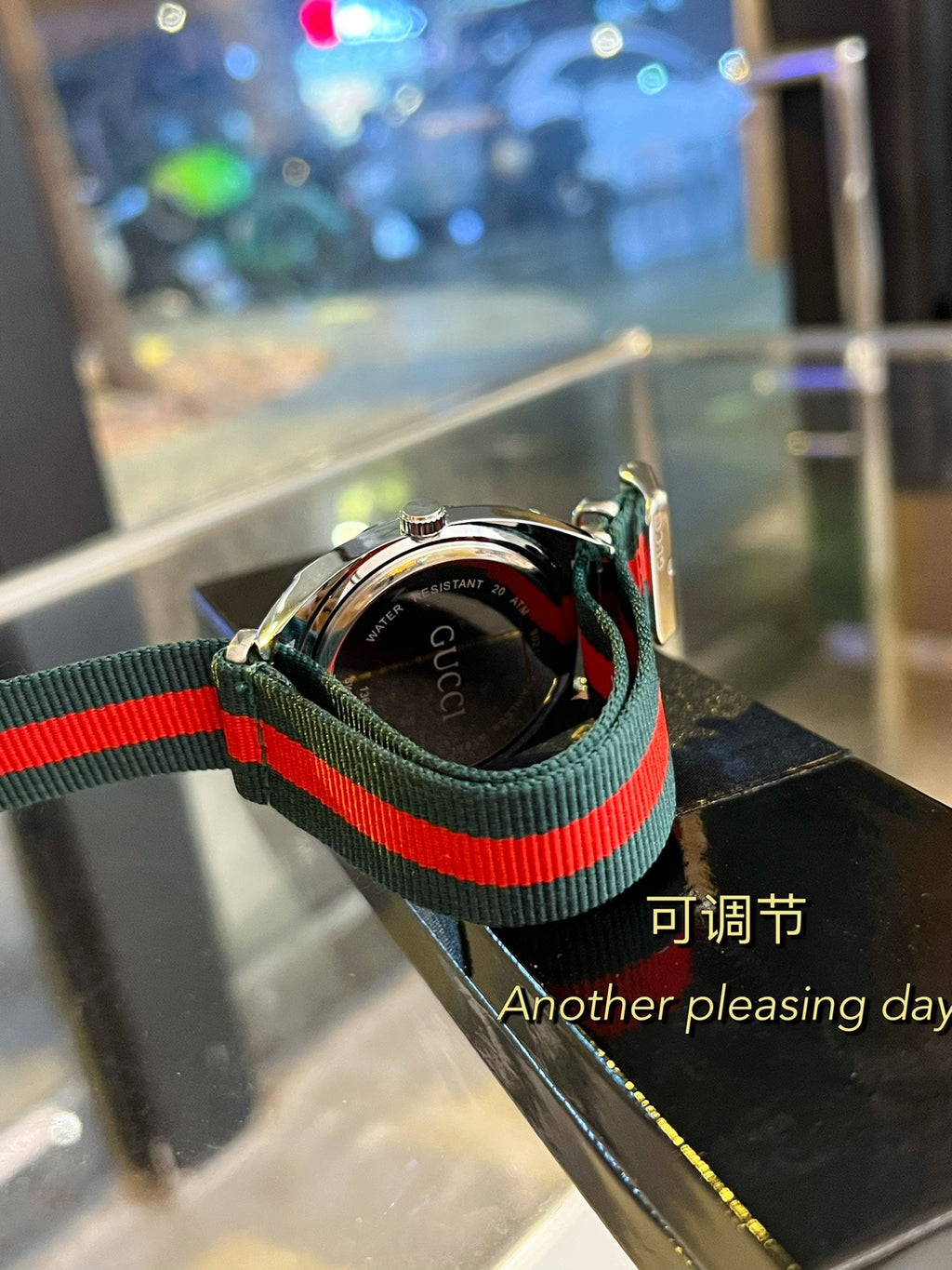 Striped Strap Round Dial Quartz Watch
