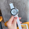 Sporty Round Dial Silicone Strap Quartz Watch