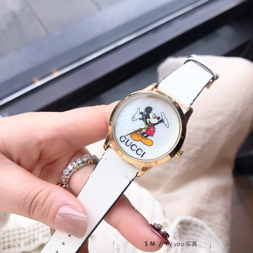 Character Dial Colorful Strap Quartz Watch