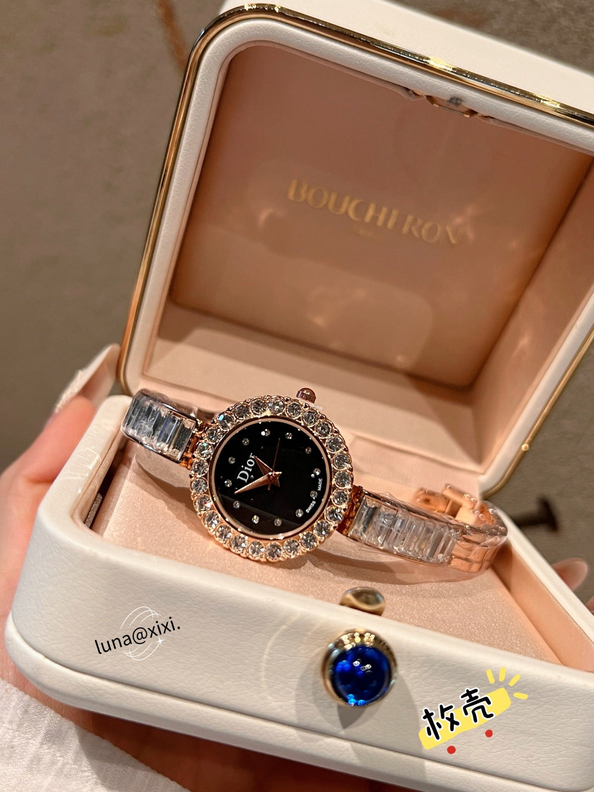Stone-Accent Round Bracelet Quartz Watch