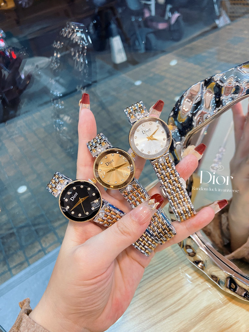 Multi-Dial Statement Bracelet Quartz Watch
