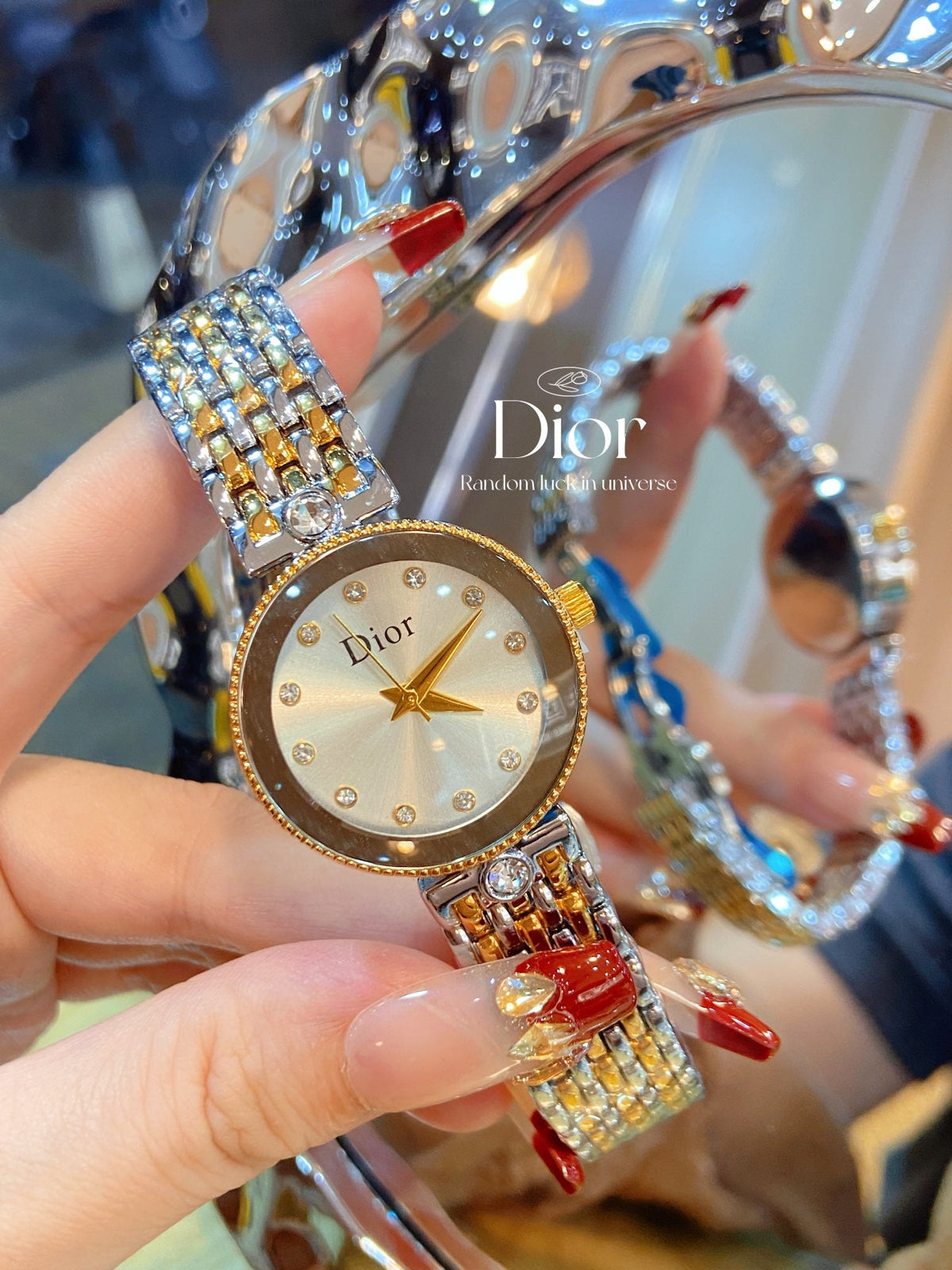 Multi-Dial Statement Bracelet Quartz Watch
