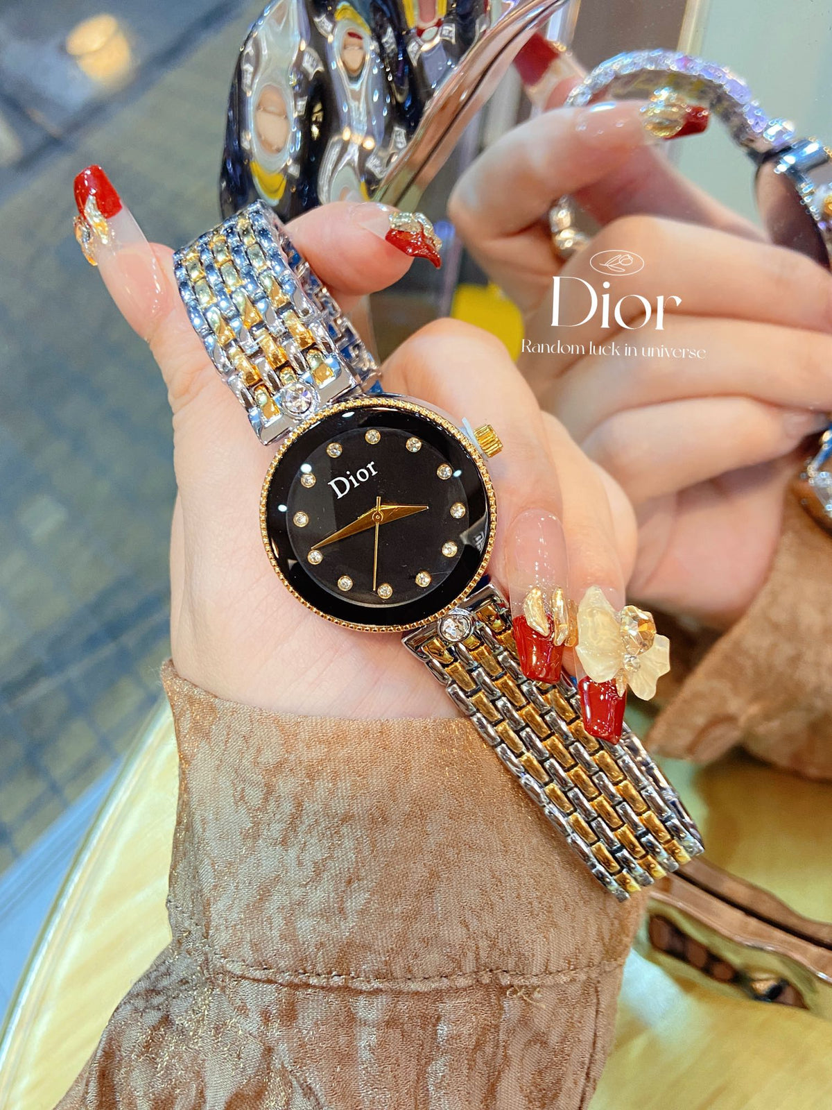 Multi-Dial Statement Bracelet Quartz Watch